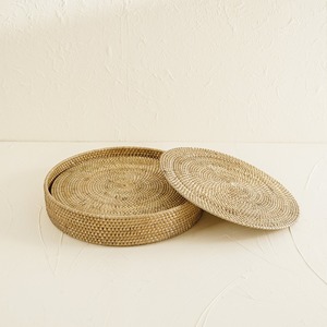 Juego de manteles individuales y cestas de ratán, tejidos a mano, para decoración de mesa. - Product Image 3