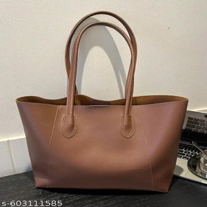 Women Stylish Faux Leather Handbag Large Capacity Shoulder Tote <b>Purse</b> <b>with</b> Elegant Modern Design Secure <b>Zip</b> Closure Fashion - Product Image 5