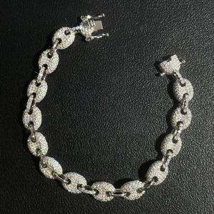 Pulsera de Cadena de Plata 925 de Lujo con Baño de Rodio, Micro Pavé de Cristales de Imitación, Diseño Geométrico, Unisex, para Uso Diario - Product Image 1