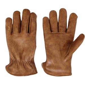 Gants de travail en cuir tactiles résistants aux coupures et antidérapants pour l'hiver, pour hommes et femmes, parfaits pour la conduite par temps froid - Product Image 1