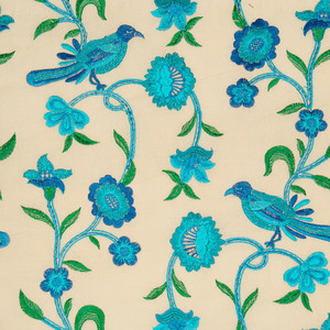 Tela de Bordado Premium con Textura de Malta, Tela de Poliéster Suave con Malla de Georgette y Encaje, Estampado Floral, Tela de Diseño para Vestidos de Novia - Product Image 1