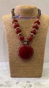 <b>Resin</b> Beads Necklaces Fashion Custom Beaded Handmade Women Ladies Girls Jewelry Made in India NK-080124F - Product Image 5