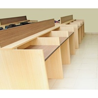 Table de bibliothèque durable en contreplaqué MR, finition stratifiée pré et post-laminée, largeur 900-4500, profondeur 750-1500, hauteur 760 mm