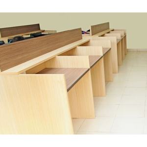 Table de bibliothèque durable en contreplaqué MR, finition stratifiée pré et post-laminée, largeur 900-4500, profondeur 750-1500, hauteur 760 mm - Product Image 1