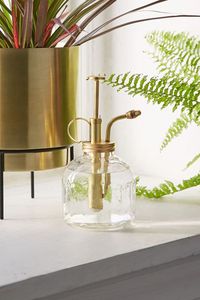 Glass Water Can With Brass Pump And Spout For <b>Gardening</b> Durable Design Black And White Options - Product Image 5