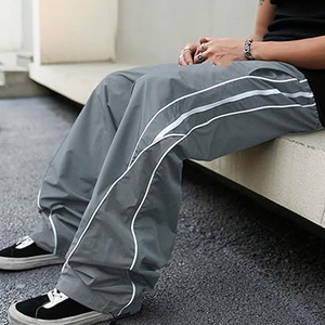 กางเกงวอร์มผ้าไนลอนกันยับสำหรับผู้ชายกางเกงวอร์มทรงหลวม - Product Image 6