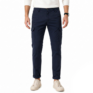 Pantalones Cargo Modernos e Informales para Hombre, Corte Ajustado, Pierna Estrecha, Múltiples Bolsillos, Logotipo Personalizado, Pantalones de Alta Calidad para Hombre - Product Image 2