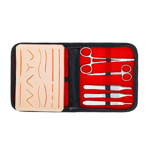 Grand coussin en silicone avec 14 plaies pré-découpées pour kit d'entraînement à la suture destiné aux étudiants en médecine, pour instruments chirurgicaux orthopédiques, hôpitaux ORL - Product Image 4