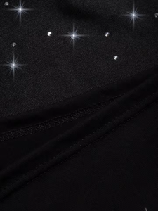 Elegante camiseta con pedrería y diseño brillante, ajuste cómodo, perfecta para salidas informales, fiestas y un toque de glamour diario. - Product Image 5