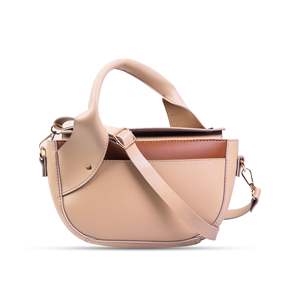 Bolso de hombro de mujer beige con asa retorcida - Product Image 5