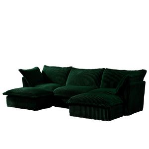 Divano componibile a U a 3 posti con rivestimento sfoderabile, design con bordi francesi e molteplici cuscini grandi per soggiorno - Product Image 5