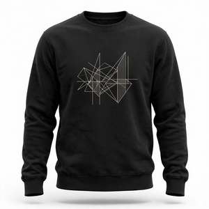 Sweat-shirt à col rond noir pour homme, imprimé graphique, manches longues, en coton molletonné, pull décontracté, vêtements d'hiver, streetwear personnalisé, mode - Product Image 1