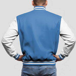 Unisex Winter Varsity Jacket <b>Covered</b> <b>Button</b> Closure Customized Color Logo Front Hooded Windproof Streetwear Style Outdoor Use - Product Image 3