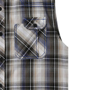 Camiseta sin Mangas de Franela para Hombre, Fabricada en Pakistán, con Cierre de un Botón, Corte Regular, Informal, Primavera, Poliéster/Algodón, Alta Calidad - Product Image 5