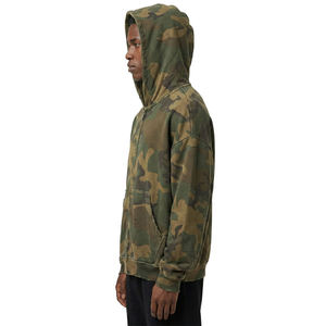 เสื้อฮู้ดซิปสไตล์สตรีทแวร์ลายพราง  รับสกรีนโลโก้และสีตามสั่ง  ผ้าฝ้ายฟลีซ ทรงปกติ  เสื้อฮู้ดซิปสำหรับฤดูหนาว - Product Image 3