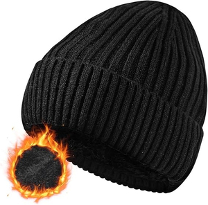 Fashion Wholesale Custom Logo Winter Wool Blend <b>Beanie</b> Hats Breathable <b>Waterproof</b> Adjustable Fit Unisex Knit Caps - Product Image 4