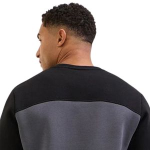 Sweat-shirt à col rond pour homme, couleur noire, style color block, en molleton décontracté, idéal pour le sport, la gym, le streetwear et la mode - Product Image 4