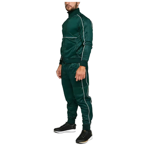 Ensemble de survêtement léger pour homme 100 % coton avec capuche, pantalon noir à cordon de serrage, vêtements de sport décontractés, couleur unie, respirant, streetwear - Product Image 2