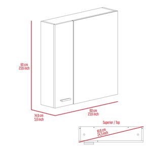 Armadietto da Bagno a 4 Ripiani con Specchio, Arredo per il Tuo Spazio Bagno - Product Image 6