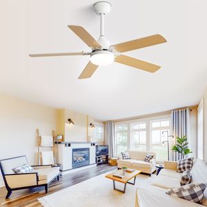 Ventilatore da Soffitto LED a Risparmio Energetico da 42 Pollici con 5 Pale, Motore DC Reversibile Silenzioso, Telecomando e Luce LED - Product Image 6