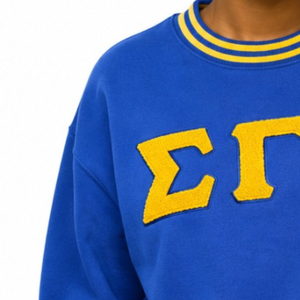 เสื้อสเวตเชิ้ตเชนิลล์ปักลายตัวอักษรกรีก Sigma Gamma Rho สำหรับผู้หญิง สไตล์ลำลอง คอกลม ผ้าฟลีซ เหมาะสำหรับใส่ไปเรียนมหาวิทยาลัย - Product Image 4