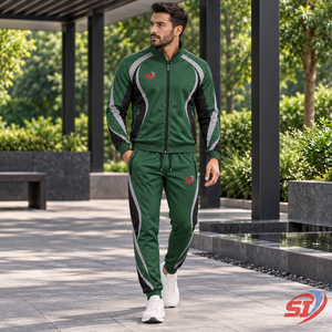 Ensemble de survêtement homme personnalisé pour l'hiver : veste zippée à capuche 100 % coton écologique, respirante et unie, et pantalon d'entraînement fuselé - Product Image 6