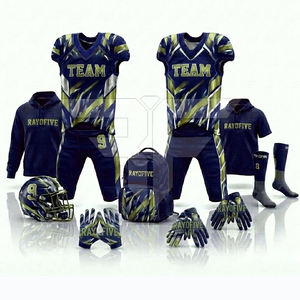 ชุดยูนิฟอร์มอเมริกันฟุตบอลสำหรับผู้ชาย ระบายอากาศได้ดี แห้งเร็ว แขนสั้น ชุดกีฬาแบบคอมโบ สำหรับทีมมืออาชีพ - Product Image 3