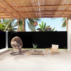 Black Retractable Side <b>Awning</b> 70.9"x393.7"-for Outdoor Space Enhancements - Product Image 1