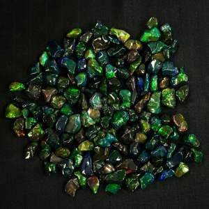 Opale noire éthiopienne brute AAAAA, 9-14MM, opale de feu Welo naturelle, pierre précieuse brute, opale de feu noire éclatante en gros pour la joaillerie - Product Image 5