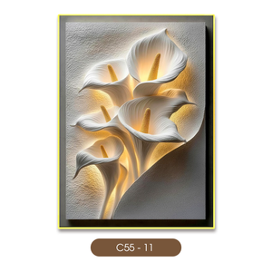 Arte Mural 3D de Lirios Calla, Pintura Abstracta Premium, Decoración Interior Moderna, Marca HALO de Vietnam, Directo de Fábrica - Product Image 1