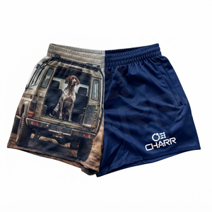 Kids Dogs Highland pig Footy Shorts Custom Zippered Pockets Footy Shorts <b>Farm</b> Harvest Footy Shorts Australia - Product Image 1