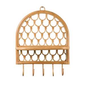 Kids Rattan <b>Wall</b> <b>Books</b> Shelf Toddler Furniture Nursery Room Natural Wicker Multiple Arch <b>Wall</b> Hanging Rack Wholesale - Product Image 1