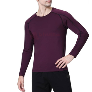 เสื้อคอมเพรสชั่นระบายอากาศได้ดี ไซส์พลัส แขนยาว สำหรับผู้ชาย เสื้อคอมเพรสชั่นรุ่นใหม่ล่าสุด เสื้อยืดออกกำลังกายฟิตเนส - Product Image 3