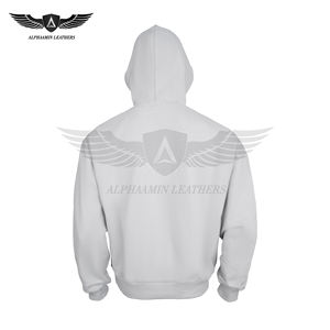 Sweat à capuche oversize en coton français de qualité supérieure, broderie 3D personnalisée, imprimé streetwear, 100% coton, blanc, unisexe - Product Image 4