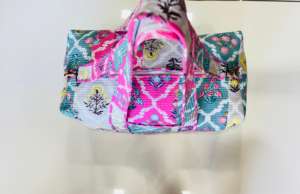 Bolsa de Viaje de Lujo 2026, Rosa, de Algodón Acolchado, Diseño de Patchwork Hecho a Mano, Bolsa de Playa Pequeña para Mujer - Product Image 5