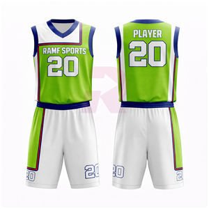Maillots de basket personnalisés respirants en polyester 100 % pour équipes, grandes tailles, par sublimation - Product Image 2