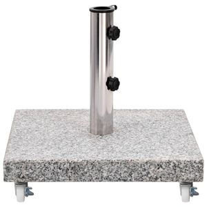 Ombrellone da Patio con Tubo in Acciaio Inossidabile e Base in Granito Grigio 66,1 Libbre - Product Image 3