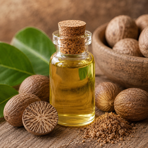Nutmeg <b>Essential</b> <b>Oil</b> 100% Pure and Natural Plant Extract Myristica fragrans Steam Distilled OEM Custom Label Wholesale Price - Product Image 1