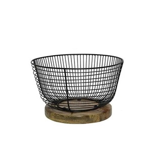 Panier de rangement rectangulaire en fil métallique avec poignée, design simple, organisateur polyvalent pour l'organisation et la décoration, idéal pour la maison et l'hôtel - Product Image 2