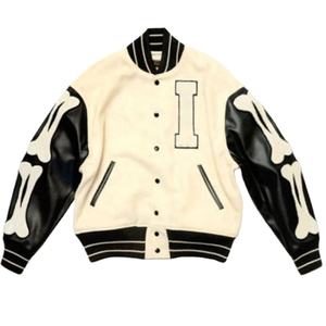 OEM Logo Personnalisé Poches Bouton Motif De Broderie Conception Personnalisée Grande Taille Varsités Vestes pour Hommes Produits les Plus Vendus 2025 - Product Image 1