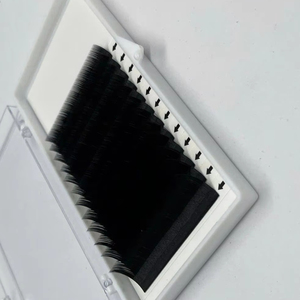 Vietkinglash Ultra Dark Box 12 Line Full Curl Volume Lash Fans Pestañas Postizas de Pelo Sintético Hechas a Mano Naturales Largas Fáciles de Aplicar 0.25mm - Product Image 1