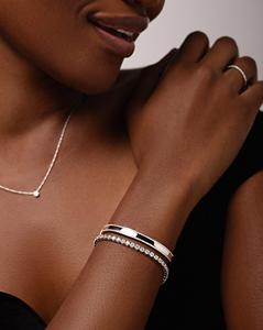 Pulseras de media eternidad con diamantes cultivados en laboratorio, engaste pavé, 6 mm, forma ovalada, con bisagras, personalizables, oro macizo de 10K, 14K, 18K, venta al por mayor - Product Image 4