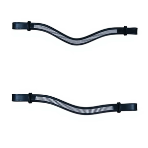 Cintas para la frente de cuero de la mejor calidad, diseño personalizado, accesorios ecuestres para caballos, precio al por mayor, cintas para la frente de brida. - Product Image 1