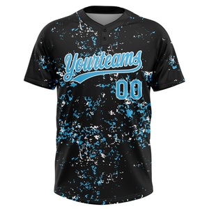 <b>Elite</b> Black Blue Softball Team Jersey Premium Polyester Athletic Sportswear Custom Team Branding Player Name Number Manufacture - Product Image 2