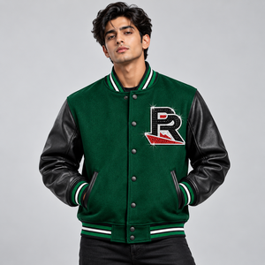 Blouson universitaire de cheerleading en coton personnalisé, confortable et tendance, nouvelle collection de streetwear de marque en gros avec services OEM ODM - Product Image 1
