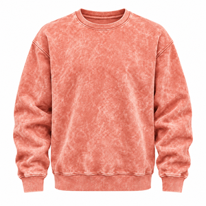 Sudadera de Felpa 100% Algodón OEM para Invierno, 500 GSM, Talla Grande, Lavada con Ácido, con Logotipo Personalizado Bordado, Corte Holgado para Hombre - Product Image 4