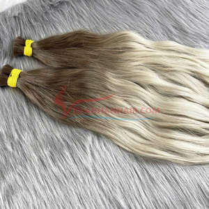 Extensiones de cabello Remy vietnamita virgen a precio de fábrica Ombre Bleach Color Straight HD Raw Hair No Tangles Large Stock - Product Image 3