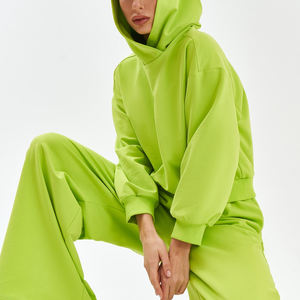 Conjunto Deportivo Holgado con Pantalones y Sudadera de Mezcla de Algodón Clásico y Cómodo, Ideal para Usar en Capas Diarias - Product Image 1