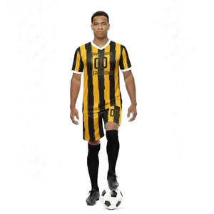 Ensemble d'entraînement de football personnalisé unisexe à séchage rapide et respirant, uniformes de football en gros, logo personnalisé, protection UV pour l'équipe - Product Image 1