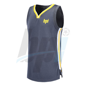 เสื้อบาสเก็ตบอลพิมพ์โลโก้ตามสั่งแบบใหม่ ผ้าโพลีเอสเตอร์ 100% ราคาถูก - Product Image 2